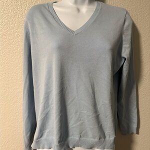 Calvin Klein Light Blue V-Neck Sweater